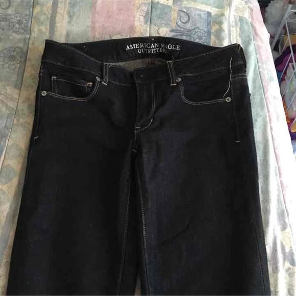 Dark Blue American Eagle Skinny Jeans - Picture 2 of 4